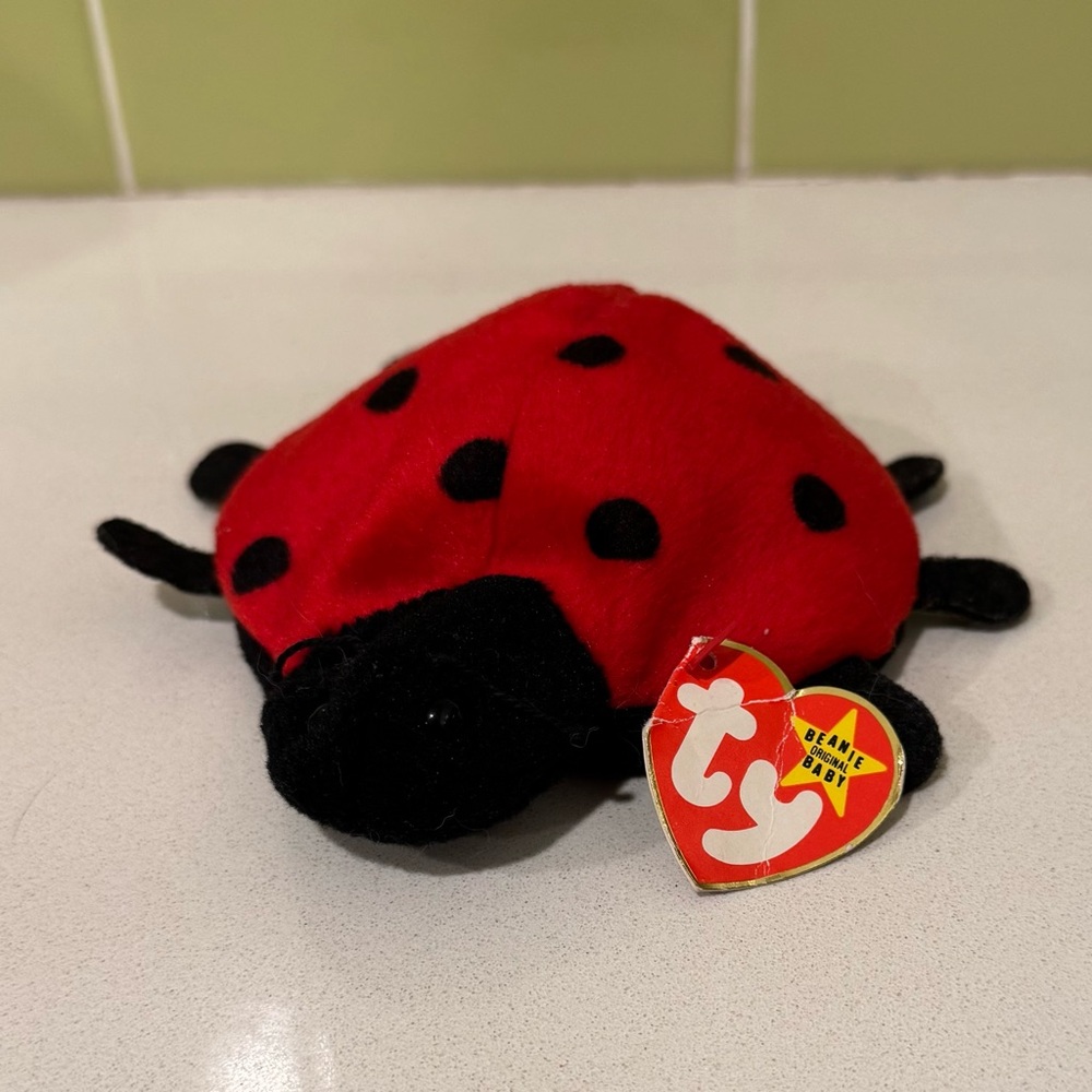 Ty Beanie Baby plush toy named Lucky the Ladybug